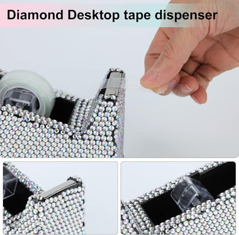 Office Stationery Set, Desk Accessory Kit, Stapler, Tape Dispenser, Ballpoint Pens, Scissors, 4 Piece