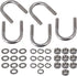 RDEXP U Bolts M6 304 Stainless Steel Inner Dia 0.87 Inch, Pack of 5 U Screws