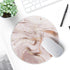 ITNRSIIET Round Mouse Pad with Stitched Edge, Premium-Textured Waterproof Non-Slip Rubber Base, 8.7 inches, Rose Gold
