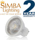 Simba Lighting LED GU10 5W Dimmable Spot Light Bulb, 6 Pack, Halogen 50W Replacement MR16 Shape for Accent, Recessed
