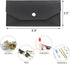 Cash Envelope Wallet, PU Leather Cash Envelope, Reusable Waterproof Budget Envelope for Man and Women (Black)