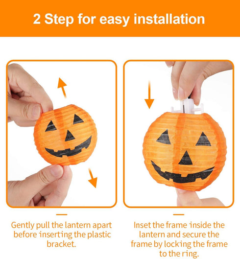 10 9.83FT TIGOMOOV Halloween Lantern String Lights, Jack O Lanterns Pumpkin String Lights Plug in, Orange Lights String