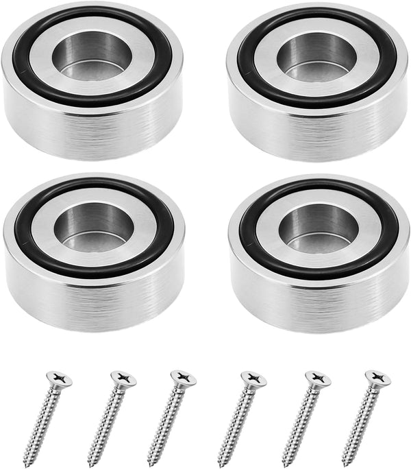 Cluksik 4 Pcs Cutting Board Metal Feet with Screws,0.39" W*1.18" H Board Feet