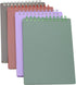 Yansanido Top Bound Spiral Notebook, 4 Pcs 4 Color A6 Size Thick Plastic Hardcover 8mm Ruled Paper 80 Sheets (160 Pages) Journal for School and Office Supplies (Dark Color) by Yansanido