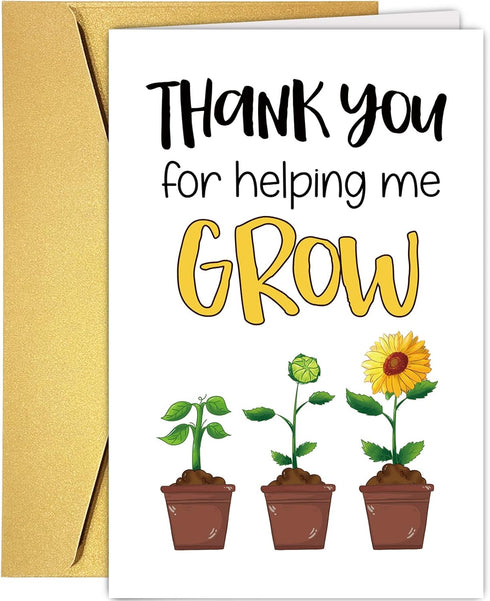 Supoeguk Funny Thank You Card for Teacher, Cute Appreciation Card for Teacher Mom,