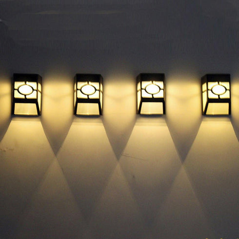 2 PCS Solar Wall Lights Outdoor, UP And Down Illuminate Dusk to