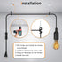 Zevnico 2 Pack 15ft E26 E27 Bulb Pendant Light Cord Socket, Hanging Lamp Socket with ON Off Switch, Base Black Lantern