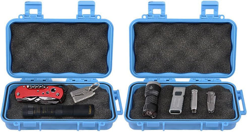 VGEBY Waterproof Box, Shockproof Dry Storage Box with Hard Plastic Protective Grip, Small, Blue