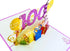 iGifts And Cards Happy 100th Birthday 3D Pop Up Greeting Card, Special Occasion, Celebration for Husband, Wife, Friend