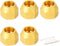 GASHER 5PCS Brass SAE 45 Degree Flare Tube Fitting - 1/2" Flare Nut Air Conditioning Copper Pipe Extension Butt Copper