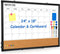 Monthly Calendar Whiteboard Dry Erase Cork Board Combo, 24" x 18" Magnetic Double-Sided Board