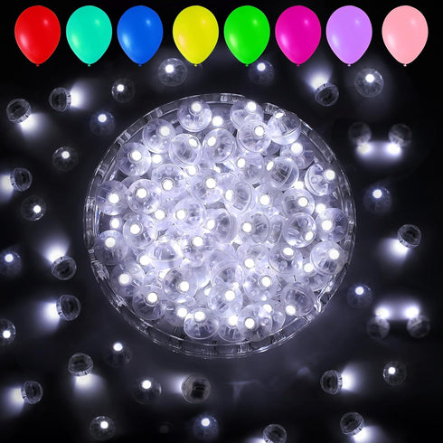 Aogist 100pcs Balloon Lights,Long Standby Time Waterproof Twinkle Mini Light,Battery Powered,Round LED