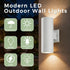12'' 23W 3000K IP65 2 Pack Outdoor Wall Lights, Up and Down LED Cylinder Exterior Lighting Fixtures, Waterproof Wall