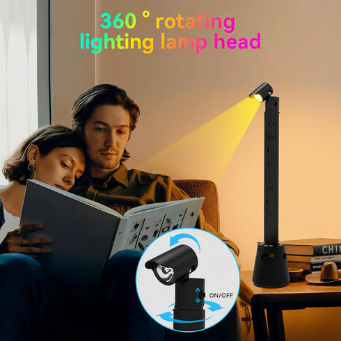 360 Smart LED Light Bars, Music Sync to Rhythm, Rotating Head, Multi-Gradient Effects, High-Fidelity Sound, Perfect