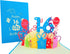 iGifts And Cards Happy 16th Birthday 3D Pop Up Greeting Card – Sweet Sixteen Gift for Granddaughter, Grandson