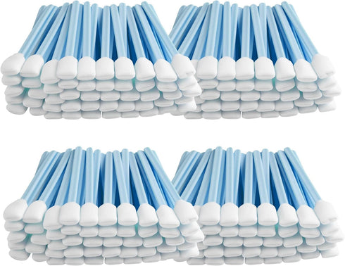 Foam Sticks Cleaning Swabs - BIHYM Lint-Free Foam Swabs for Inkjet Printer, Camera, and Electronics (Blue, 300pcs)