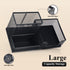 M&G Mesh Pen Holder Desk Organizer, Black, 3 Compartments, Metal Office Supply with Sticky Notes Holder
