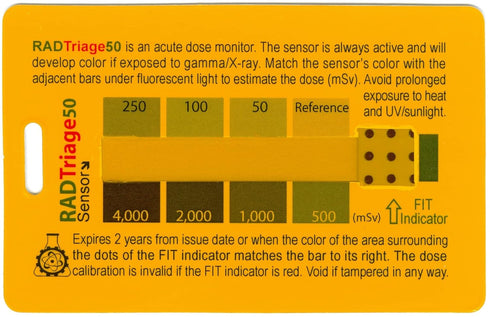 Rad Triage 50 Personal Radiation Detector for Wallet or Pocket, Nuclear Radiation Detector, Electromagnetic Field