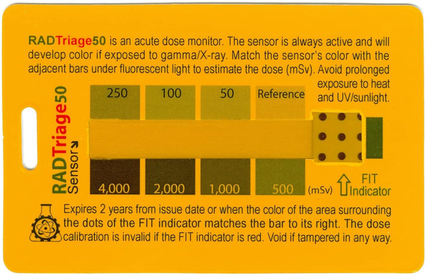 Rad Triage 50 Personal Radiation Detector for Wallet or Pocket, Nuclear Radiation Detector, Electromagnetic Field