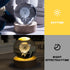 3D Laser Etched Sunflower Crystal Ball, Sunflower Decor Glass Sphere Lamp Night Light, Crystal Flower Figurines