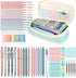GUGUKUKU 56 PCS Aesthetic School Supplies Cute Stationary Set with Pencil Case, Inspirational