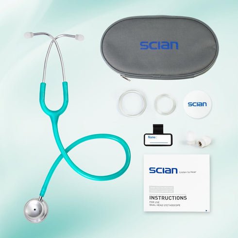 SCIAN Stethoscope Dual Head for Nurses,Doctors,Med Students, Classic Stainless Steel Stethoscope Home Diagnostics