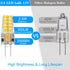 10 Pack G4 Bulb 12V 2.5W 30W T3 3000K G4 Bulbs 300 360Beam LED AC/DC Equivalent Bi-Pin Base Warm White Light Lumens
