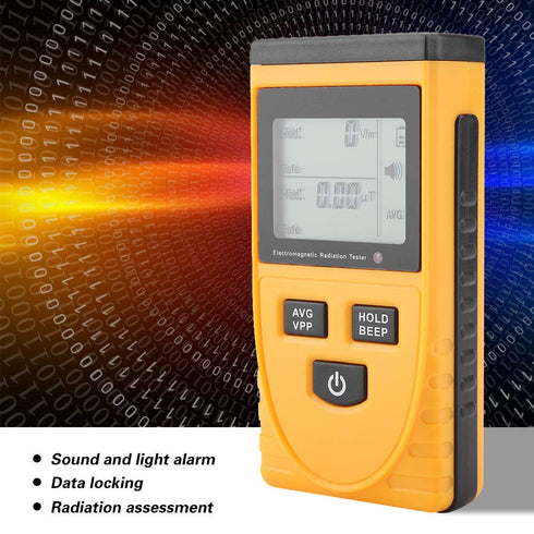Electromagnetic Radiation Detector Radiation Tester GM3120, Sound and Light Alarm, Large LCD Display Screen
