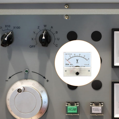 YOKIVE Analog Panel Voltmeter, 85C1 DC0-50V Gauge for Circuit Testing Measurement Equipment (White, Rectangle)