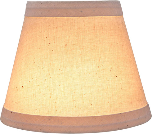 Aspen Creative 32067-6A, 3" 5" 4" Set 6 Hardback Empire Clip-On Chandelier Lamp Shade, Off-White, Top x Bottom x Slant