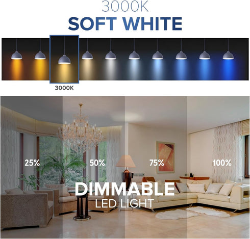 Xtricity 5.5W Flame Tip Clear Filament Chandelier Light Bulbs, 60W Equivalent, 500 Lumens, 2 Pack