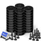 LOVIMAG 36Pcs Strong Waterproof Magnet, 30LBS Disc Magnets with Countersunk Hole and Screws, Black