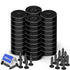 LOVIMAG 36Pcs Strong Waterproof Magnet, 30LBS Disc Magnets with Countersunk Hole and Screws, Black