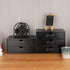 Wooden Storage Box Rustic Desktop Organizer with 2 Drawers, Office Desk Accessories Shelf, Small Craft Storage