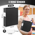 Henoyso 12 Pcs 1.5 Inch 3 Ring Plastic Binder, Holds up to 8.5 x 11 Inch Paper, Loose Leaf Binder for School Office