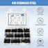 400Pcs Self Tapping Screws for Metal, 410 Stainless Steel #8#10 Self Drilling Screws Assortment Set, Black