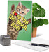 NobleWorks Funny Animal Birthday Card with Envelope, Cute Cat Love You This Much Dad, 1 Card C6610HBFG