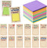 MixTeach 72 Pcs Teacher Appreciation Gifts - Wooden Sticky Notes Pads Holder with Inspirational Back to School