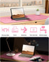 YSAGi Leather Desk Pad Protector, Large Mouse Pad, Non-Slip PU Leather Desk Blotter, 23.6" x 13.8" (Pink)