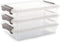 Citylife 3 PCS Clear Plastic Storage Bins with Latching Lids, Stackable Containers for Organizing A4 Paper, Photo,