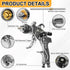 HCDDQP 1.4/1.7/2.0/2.5mm 4 Nozzles 10Pcs 650ML HVLP Paint Spray Gun Kit with & Air Compressor Regulator, Disposable