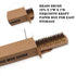 MAXMAN Brass Brush Set 4Pcs, Soft Brass Bristle Wire Brushes with 10 Inch Beechwood Handle, Metal Brush for Cleaning