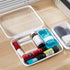 4PCS Large Clear Hard Shell Zipper Case, Makeup Organizer & Toy Storage Bag for Lego Bricks, Diaper Pouches, Cosmetic