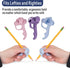6 Pack 5-Finger NEW! Five Finger Pencil Grip Pencil Grips for Kids Handwriting, Silicone Pencil Holders, Comfortable