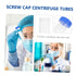 50 pcs Centrifuge Tubes with Screw Caps - Graduated Non Pyrogenic RNase Plastic Laboratory Test Tubes