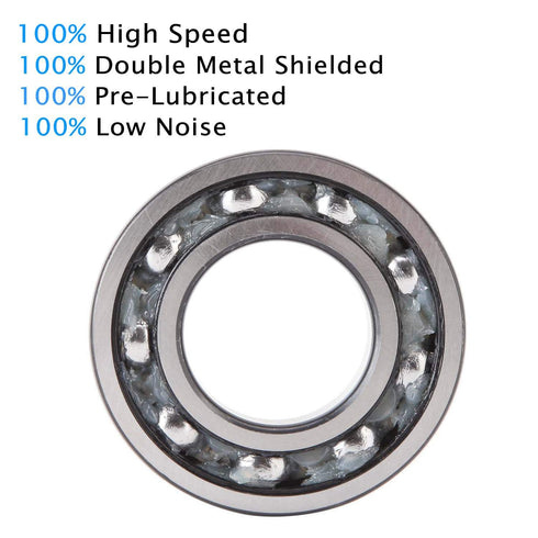 4 Pcs R8-2RS Bearings, 1/2" ID x 1-1/8 OD x 5/16" Thick, Double Rubber Sealed Miniature Ball Bearings