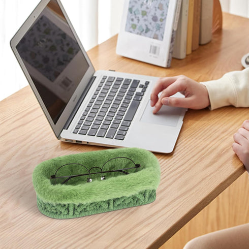 Glasses Holder,Anti-scratch Plush Lined Eyeglass Holder Stand for Nightstand Desk Storage Organizer