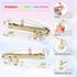 EOOUT Gold Office Supplies Set, Acrylic Stapler, Tape Holder, Phone Holder, Scissors, Binder Clips, Ruler, and More
