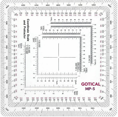 New and Improved Version Military Style MGRS/UTM Coordinate Grid Reader, and Protractor,Coordinate