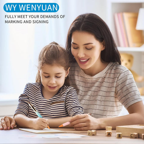 WY WENYUAN Gel Pens, 12 pcs Black Ink Fine Point Smooth Writing Pens, Cute Office School Supplies Gifts
